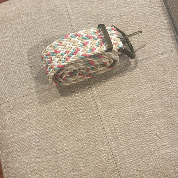 White, teal, pink and tan belt - Picture 2 of 2